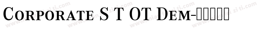 Corporate S T OT Dem字体转换